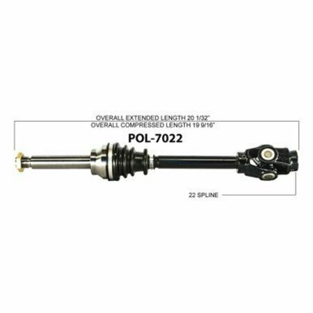 WIDE OPEN OE Replacement CV Axle for POL FRONT TRAIL BOSS 250 4X 1989 POL-7022